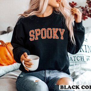 Stay Spooky Retro Halloween Ghost Pumpkin Skeleton Spooky Season Sweatshirt